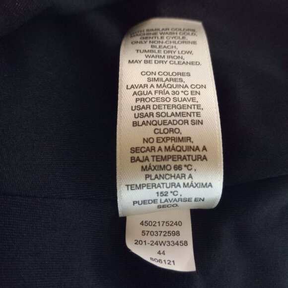 WHBM Outlet L Tank Top Black White Geometric Print Sleeveless Keyhole Neckline - Picture 9 of 9